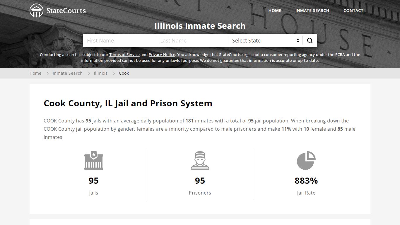 Cook County, IL Inmate Search - StateCourts